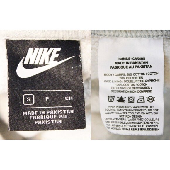 2 Sports Hoodies sz S H&M Blue Nike Grey Just Do It Casual Running Pockets - Picture 15 of 15